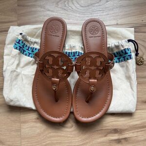 Tory Burch Miller Sandals Brown Size 7 with Bag